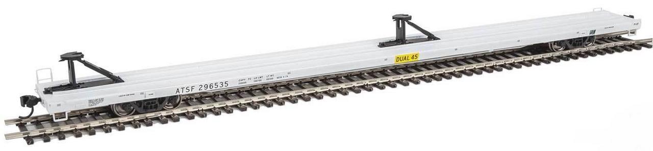 Walthers 920-104200 HO Santa Fe 89' Bethlehem Flush-Deck Flatcar #296535