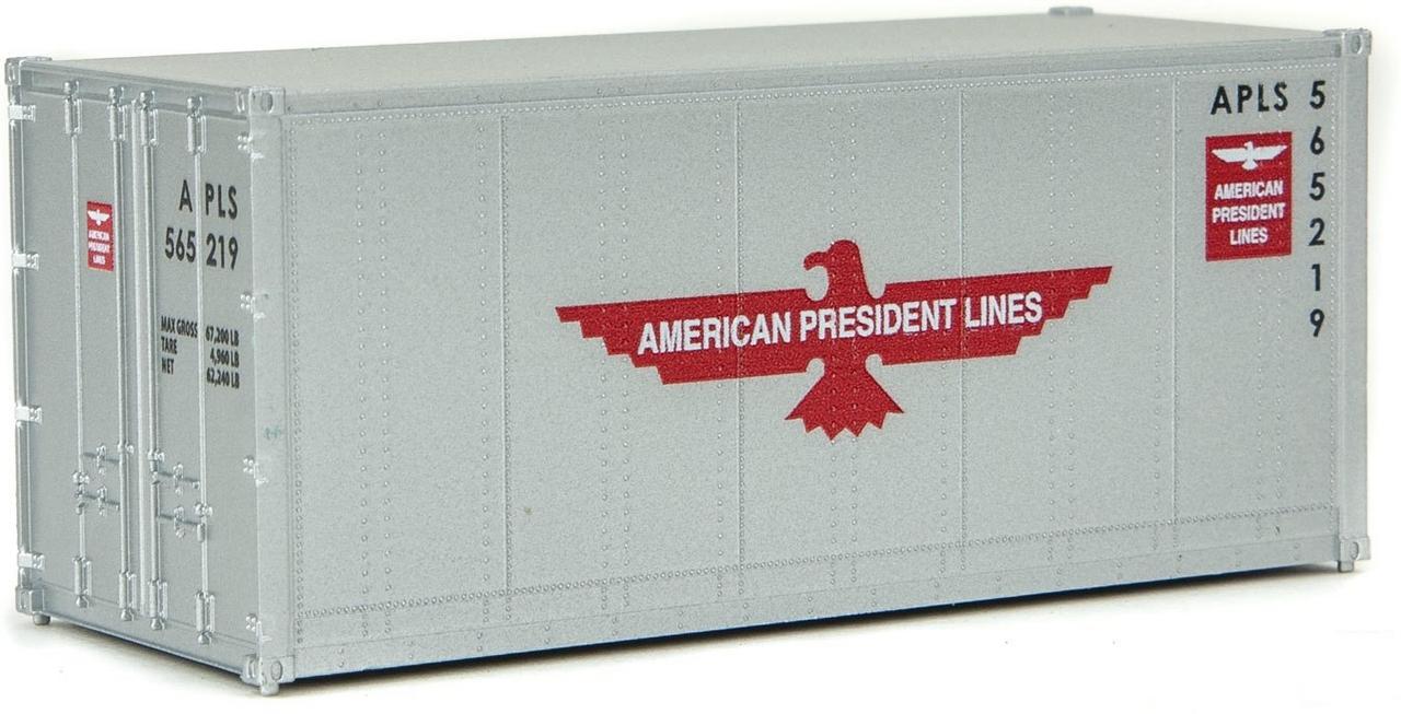Walthers 949-8651 HO American President Lines 20' Smooth-Side RTR Container
