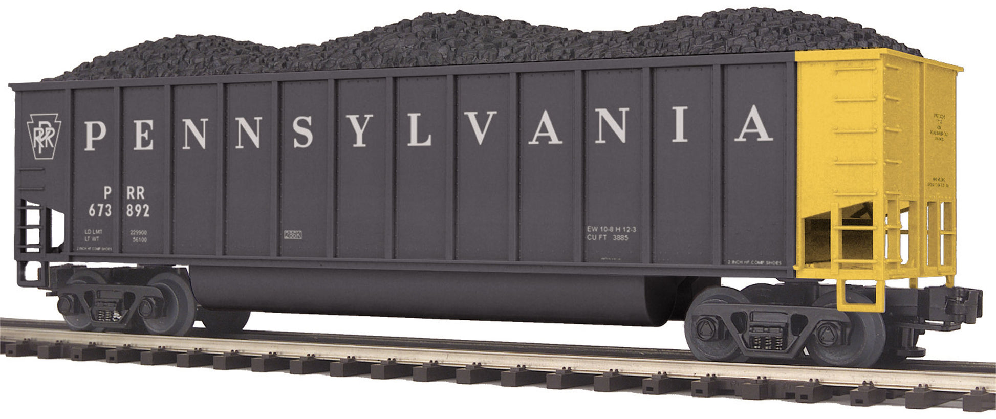 MTH 20-97132 O Gauge Pennsylvania Coalporter Hopper Car #673892