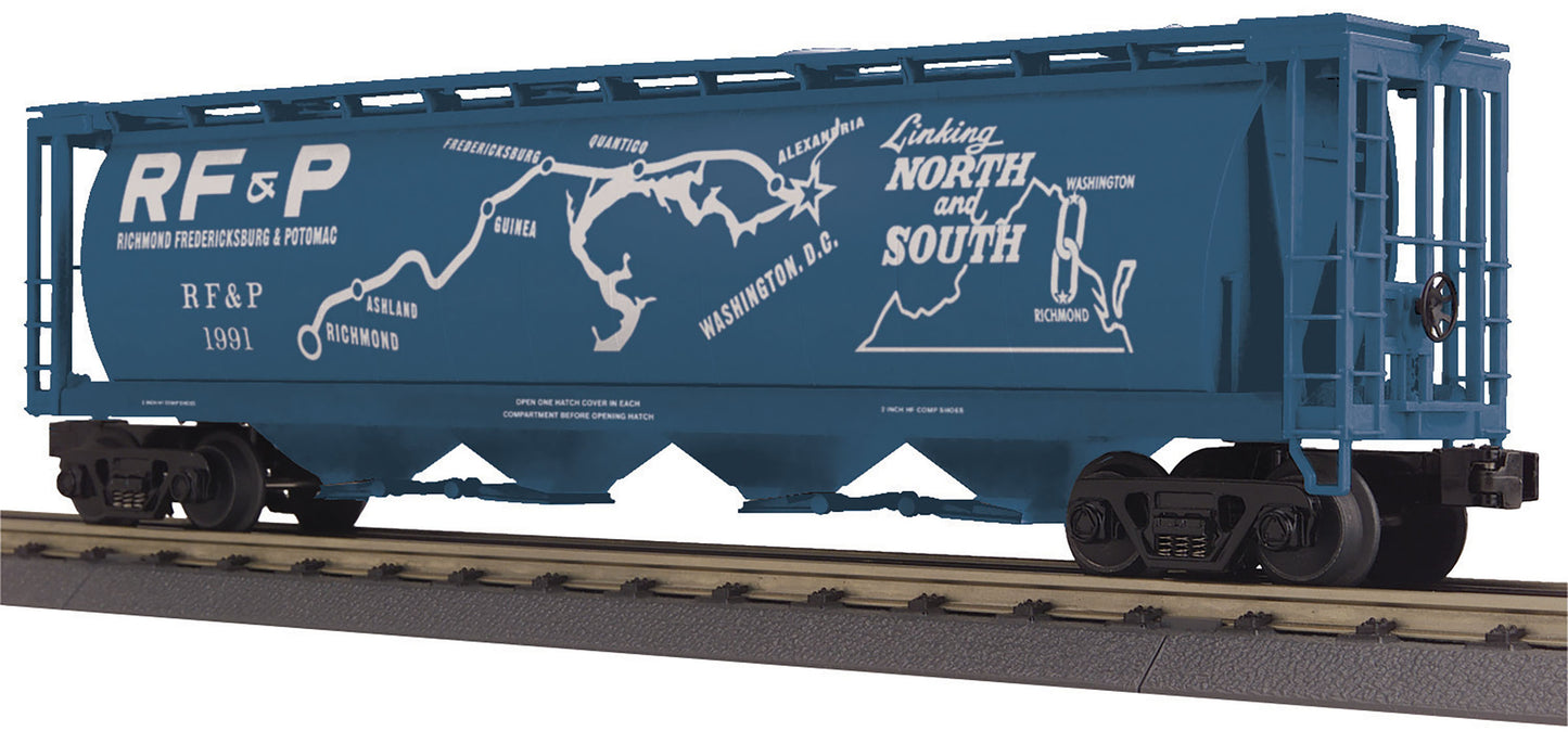 MTH 30-75631 O Richmond,Fredericksbug & Potomac 4-Bay Cylindrical Hopper Car