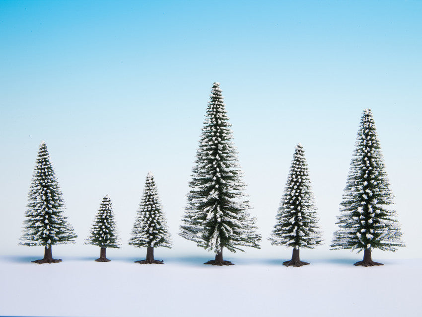 Noch 26928 HO/TT Snow Fir Trees 1.9"-5.5" (Pack of 10)