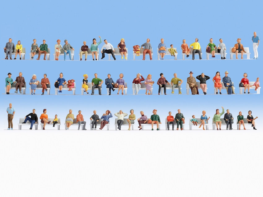 Noch 38402 N Seated People Figures (Set of 60)