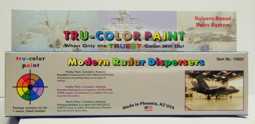 Tru-Color 10602 Modern Radar Dispersers Color Set  - 1 oz Bottles (Set of 6)