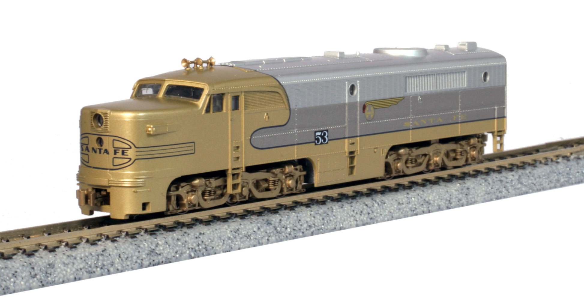 Kato 176-053L-DCC N Santa Fe Goldbonnet ALCO PA-1 Diesel Locomotive RTR DCC #53L