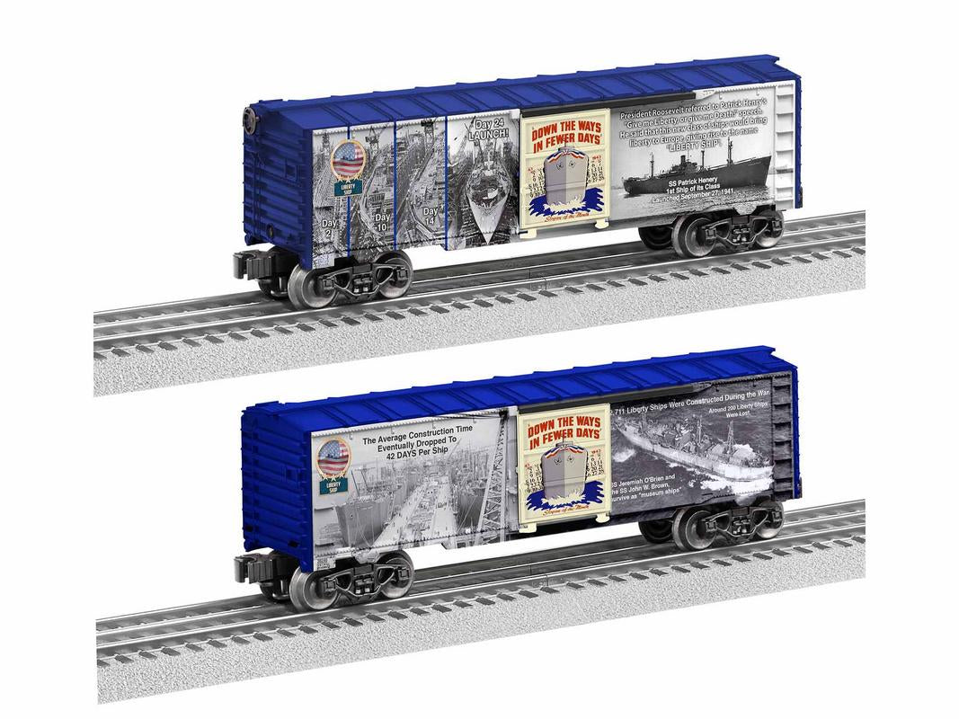 Lionel 1938240 O WWII Liberty Ships Boxcar