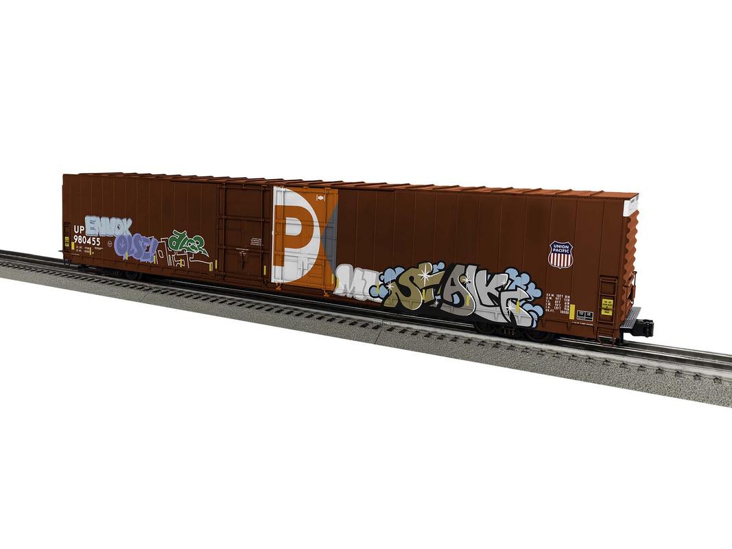 Lionel 1926053 O Union Pacific 86' 4-Door Hi-Cube Boxcar with Graffiti #980455