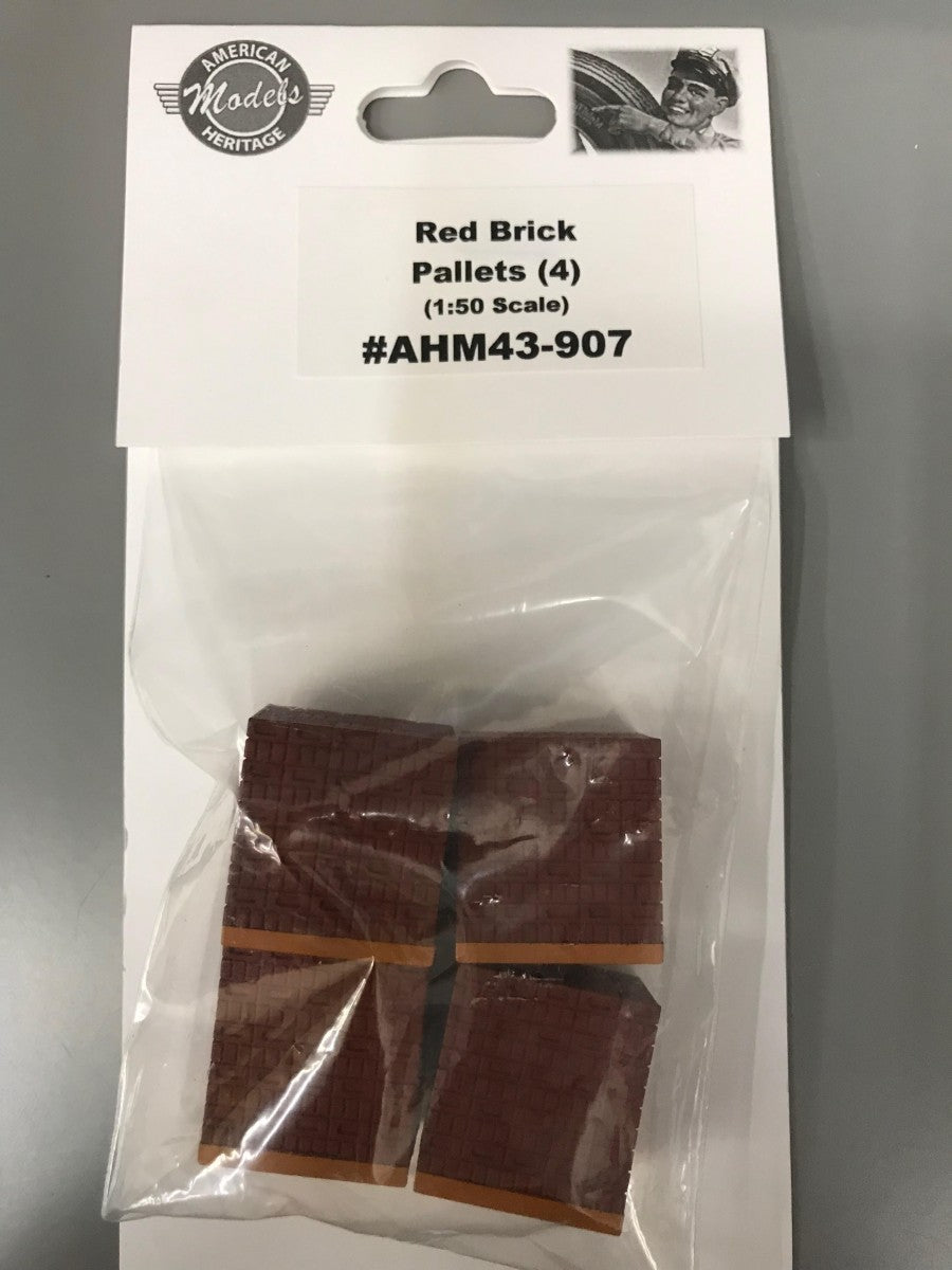 AHM 43-907 O Red Brick Pallets (Pack of 4)