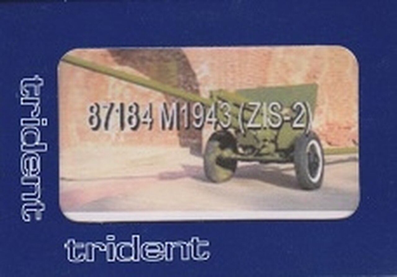 Trident Miniatures 87184 HO Russian Army ZIS-2 Anti-Tank Gun Model Kit