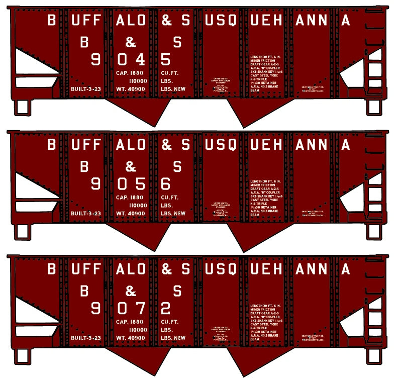 Accurail 24295 HO Buffalo and Susquehanna USRA Twin Hopper Kit (Set of 3)