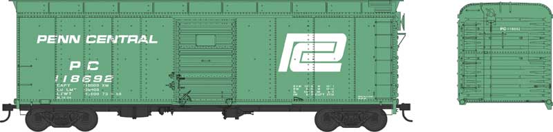 Bowser 41789 HO Penn Central X31 40' Ready to Run Boxcars #118712