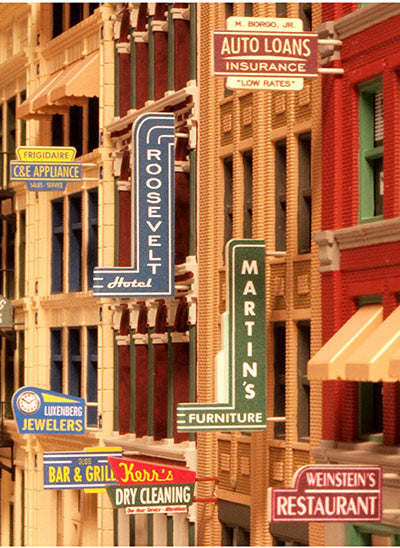 City Classics 850 HO Storefront Signs Kit (Pack of 72)