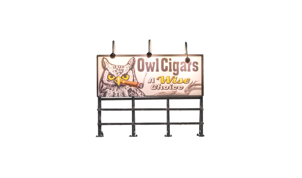Woodland Scenics JP5795 HO Just Plug Wise Tobacco Co. Billboard