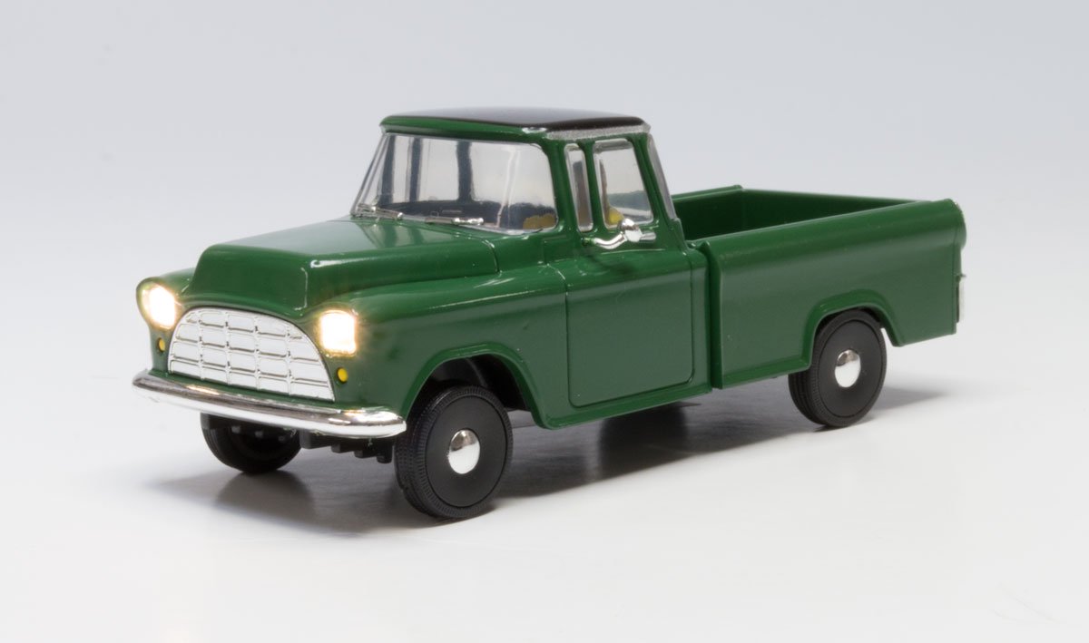 Woodland Scenics JP5970 O Just Plug Green Pickup Lighted Vehicle