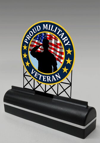 Miller Engineering 44-6302 HO/O Small Proud Military Verterans Billboard