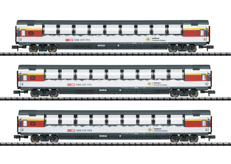 Trix 15674 N Swiss Federal Railways GoPExType Apm Passenger Car Set (Pack of 3)