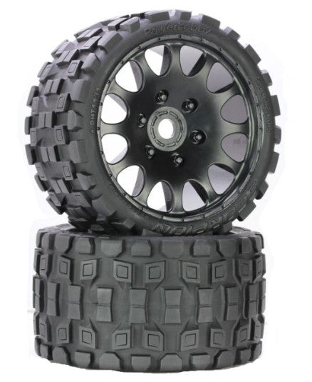 Power Hobby PHT1131R Scorpion Belted Monster Truck Wheel / Tires (pr.) - Race