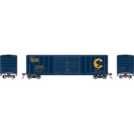 Athearn 27193 HO Chesapeake & Ohio RTR 50' FMC Double Door Box Car #486237