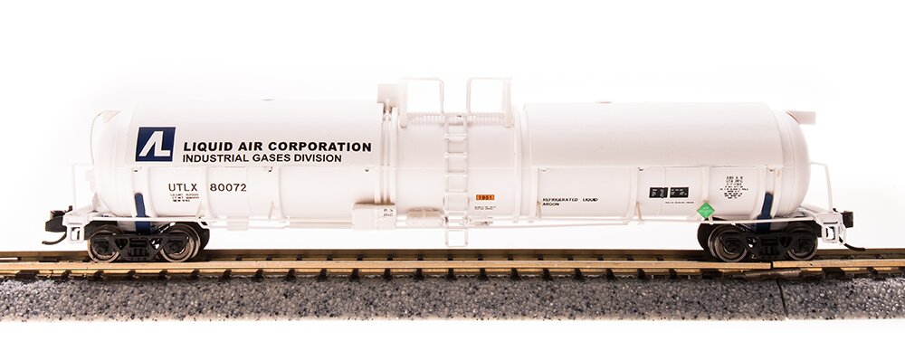 Broadway Limited 3725 N Liquid Air Corporation Cryogenic Tank Car (Pack of 2)