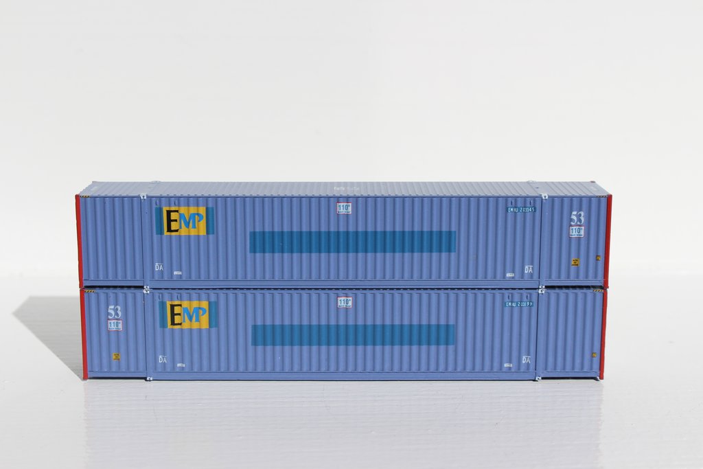 JTC Model Trains 535040 N EMP Ex-PACER 53' HC  Corrugated Containers (Pack of 2)