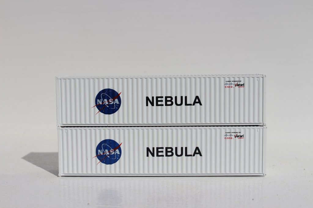 JTC Model Trains 405042 N NASA Nebula 40' High Cube Containers w/Magnetic System