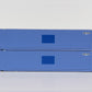 JTC Model Trains 485005 N CSXU 48'' High Cube 3-42-3 Containers w/Magnetic Syste
