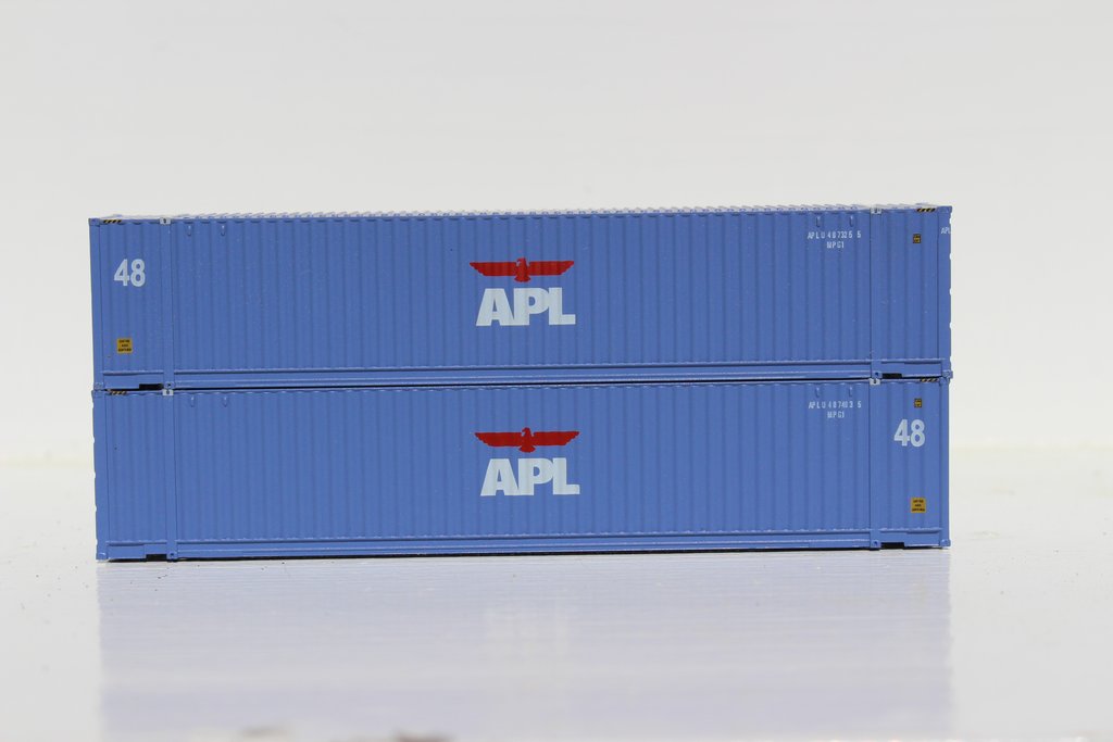 JTC Model Trains 485014 N APL 48' High Cube 3-42-3 Containers w/Magnetic System