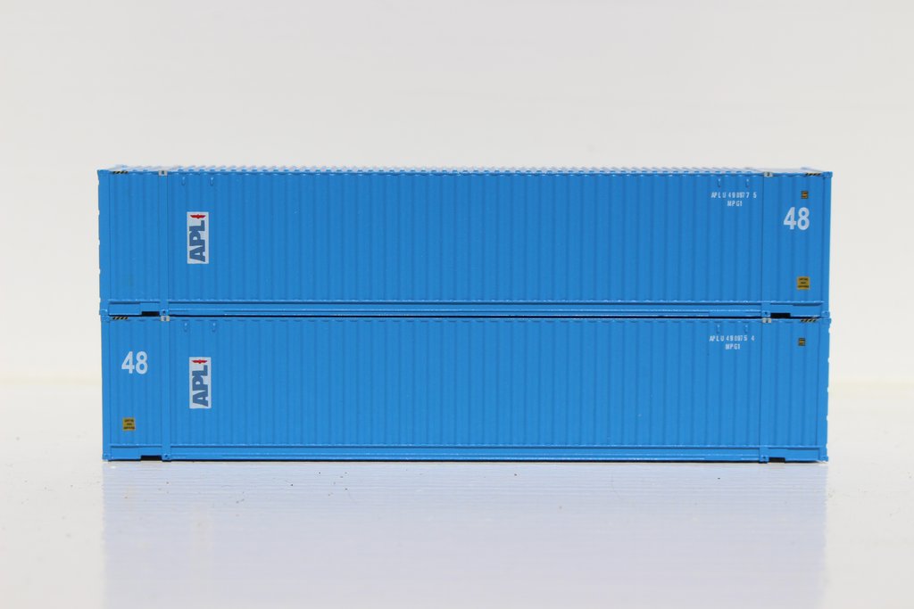 JTC Model Trains 485015 N APL 48' High Cube 3-42-3 Containers w/Magnetic System