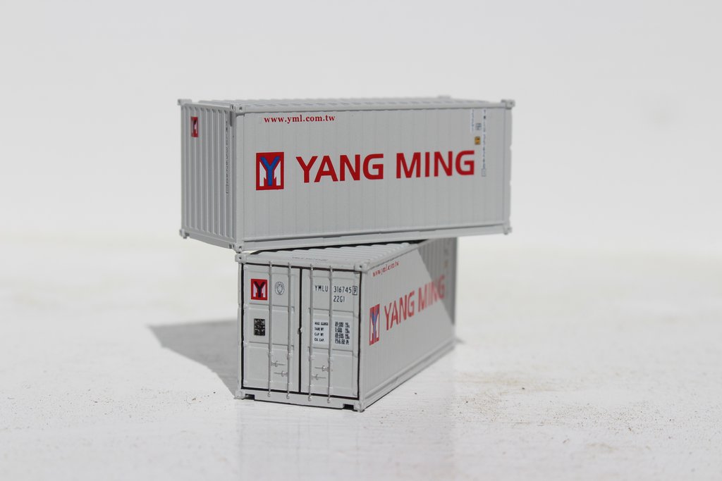 JTC Model Trains 205339 N Yang Ming 20' Standard Height Corrugated Containers