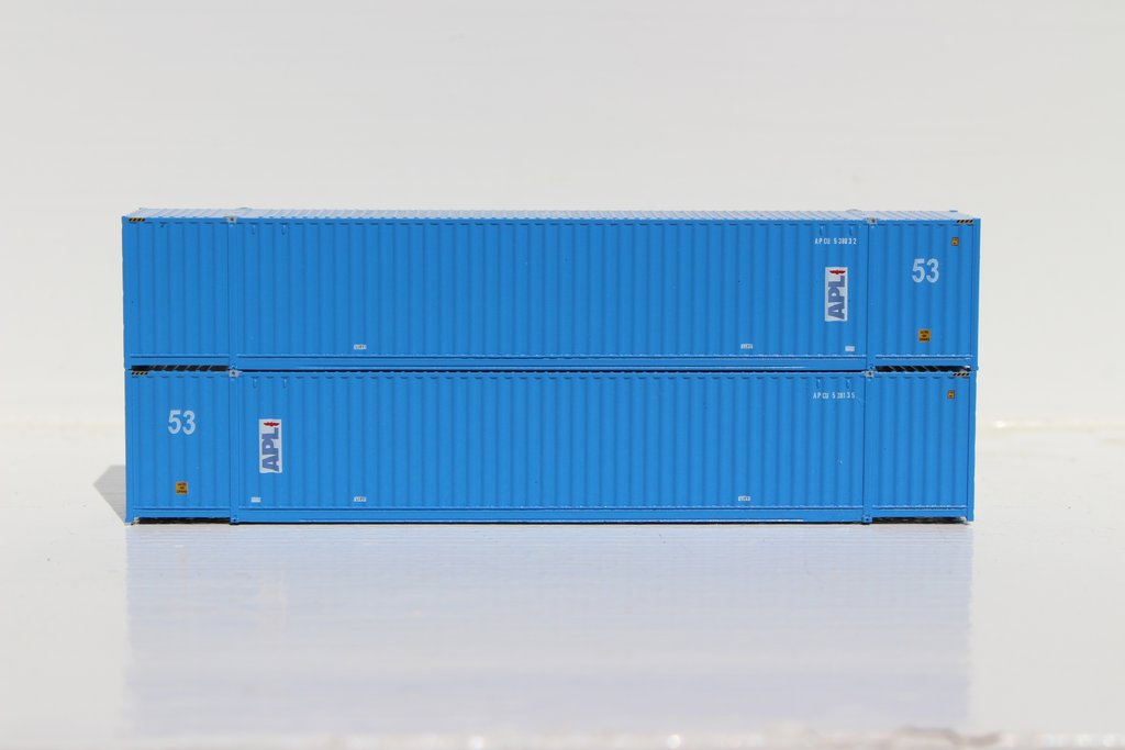 JTC Model Trains 535005 N APL 53' High Cube 6-42-6 Containers w/Magnetic System