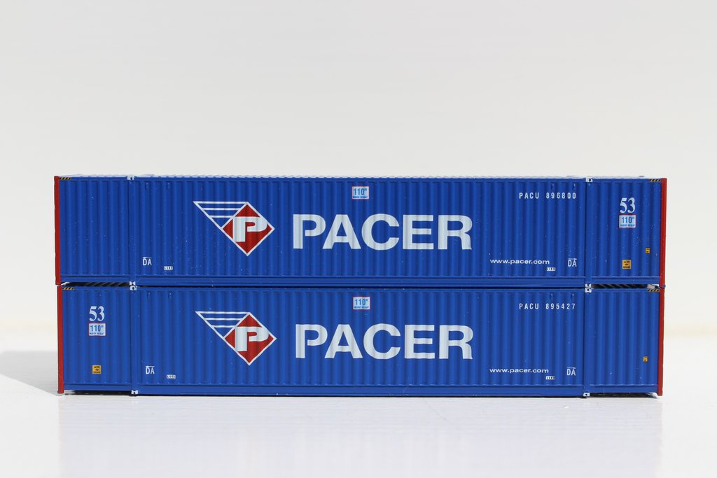 JTC Model Trains 535020 N PACER 53' Hi Cube 6-42-6 Containers w/Magnetic System