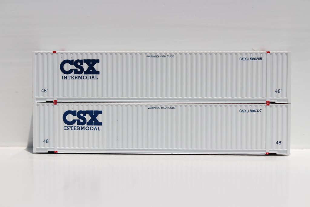 JTC Model Trains 485010 N CSX Intermodal 48' HC 3-42-3 Corrugated Containers
