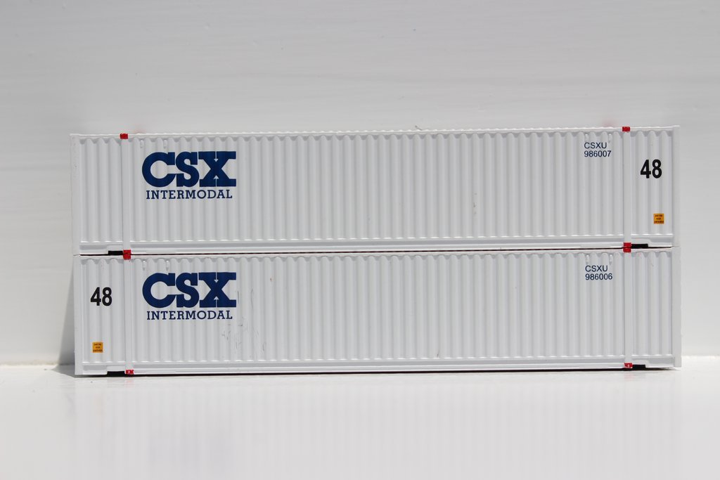 JTC Model Trains 485002 N CSX Intermodal 48'' HC 3-42-3 Corrugated Containers