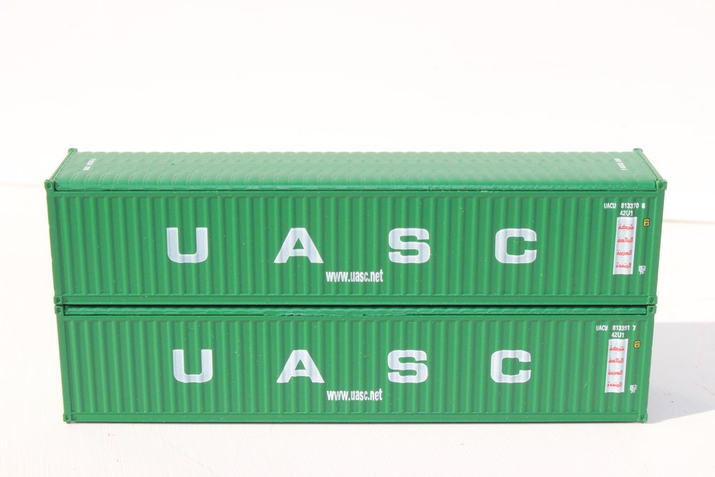 JTC Model Trains 402006 N UASC 40' Blue Canvas/Open Top Wave Side Containers