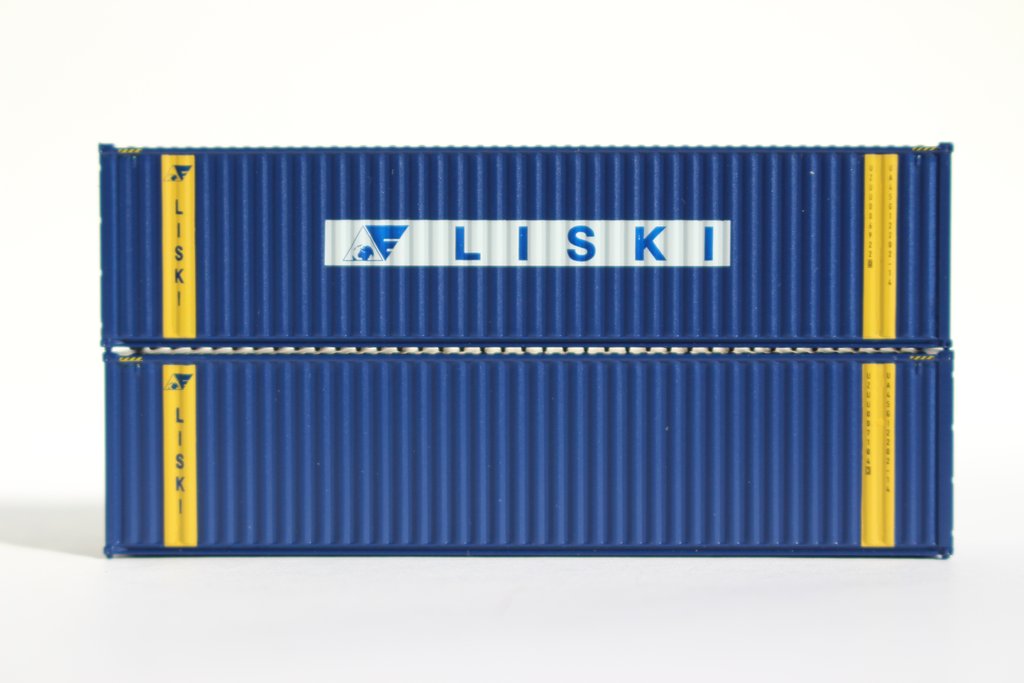 JTC Model Trains 405031 N LISKI 40' High Cube Containers w/Magnetic System