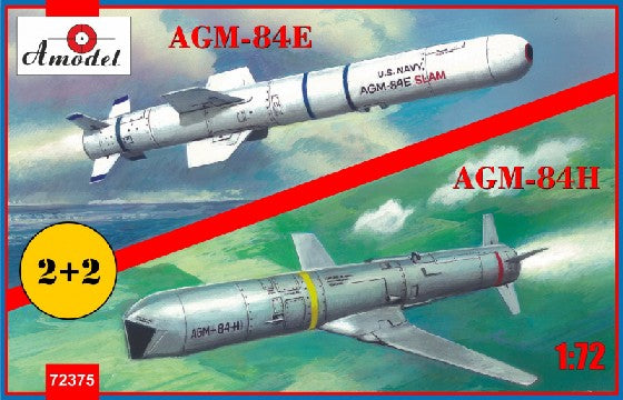 A Model from Russia 72375 1:72 AGM-84E & AGM-84H Missiles Plastic Model Kit