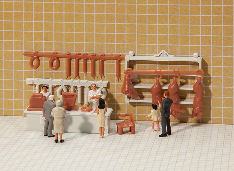 Faller 180974 HO Butcher’s Shop Interior Plastic Decoration
