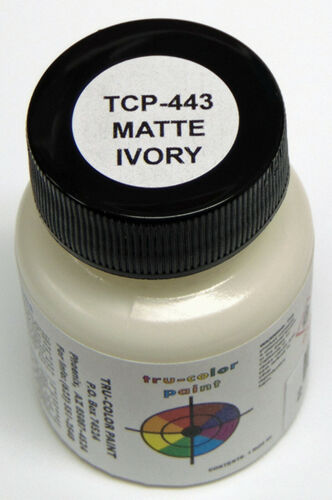 Tru-Color 443 Sprayable Paint Matte Railroad Tower Ivory - 1 oz. Bottle