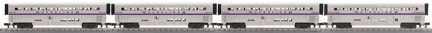 MTH 30-6538 O Amtrak Phase IV O-31 SuperLiner Passenger Set (Set of 4)