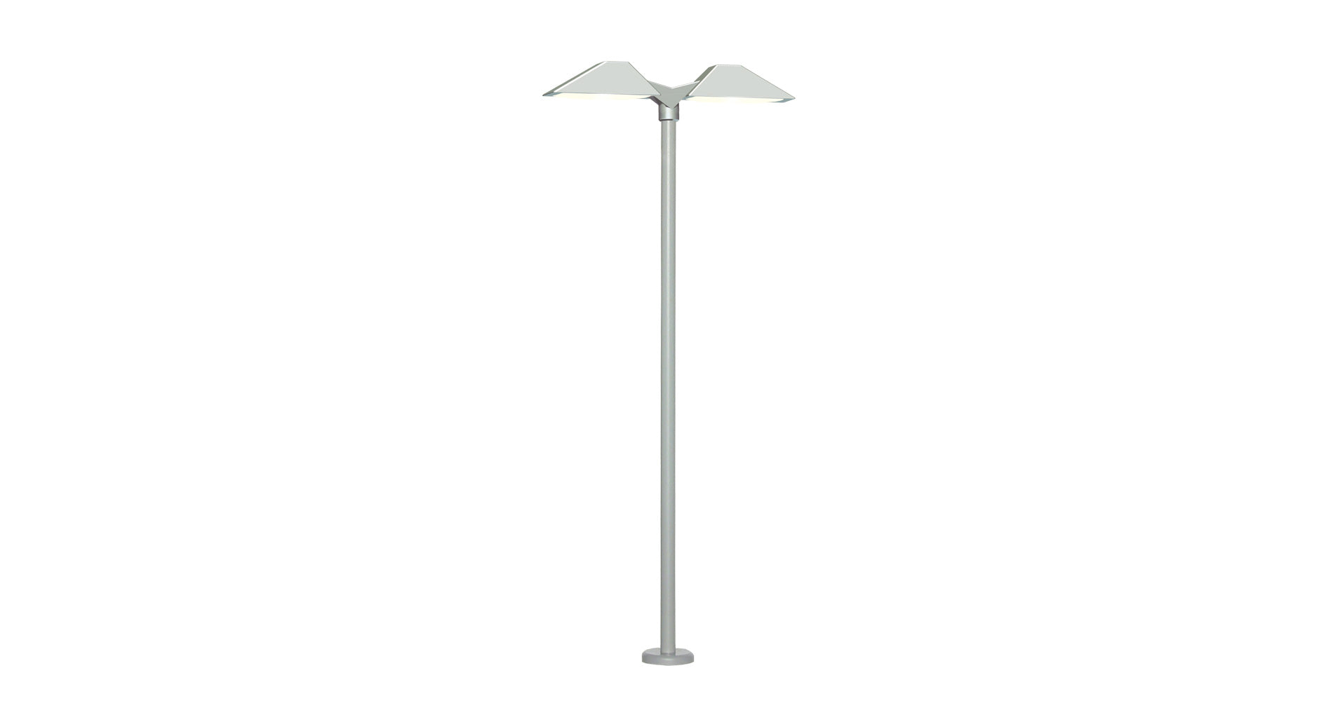 Viessmann Modellspielwaren 6484 N Double Modern Platform Lamp with 2 White LEDs