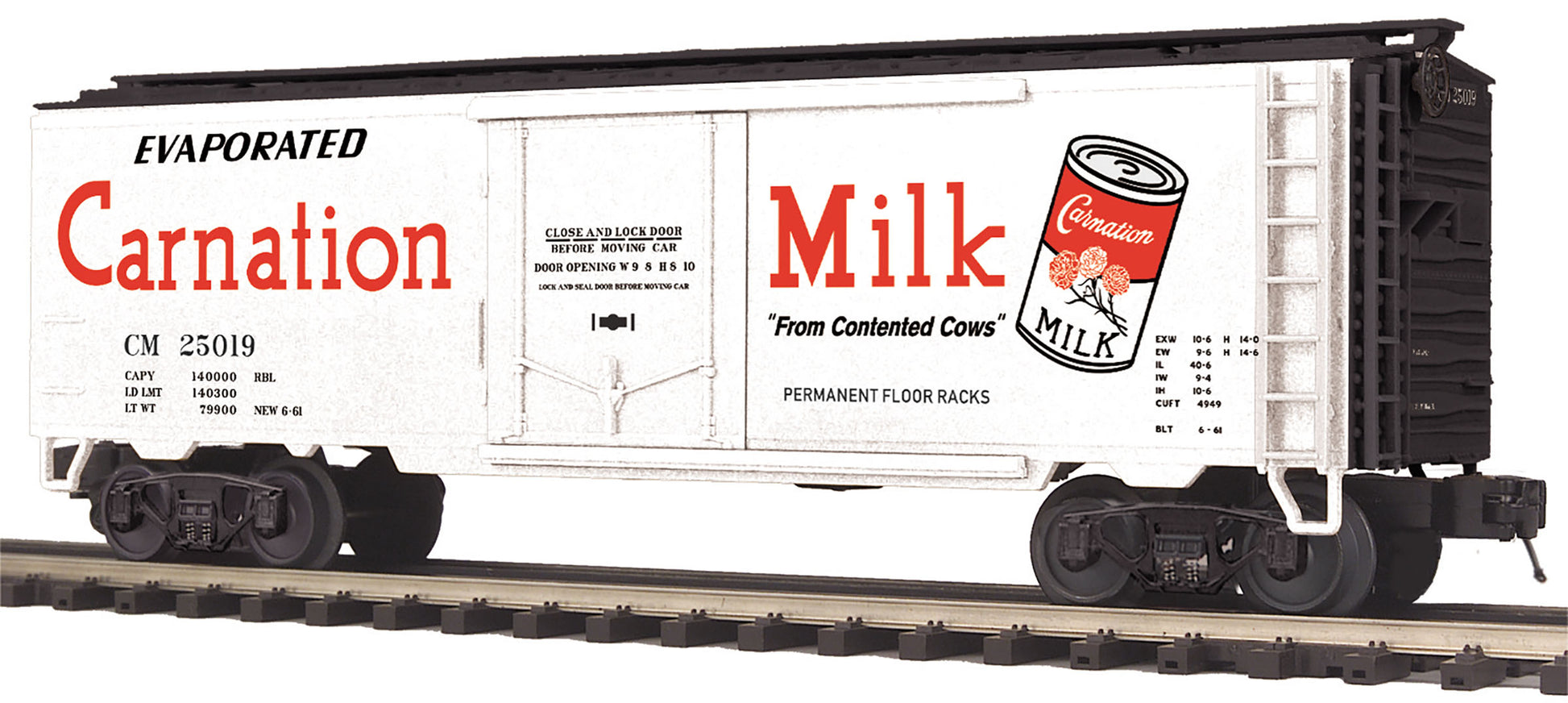 MTH 20-94282 O Carnation Milk Reefer Car #25019