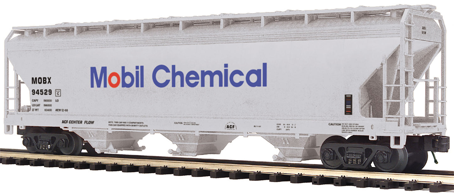 MTH 20-97897 O Mobil Chemical 3-Bay Centerflow Hopper #94529