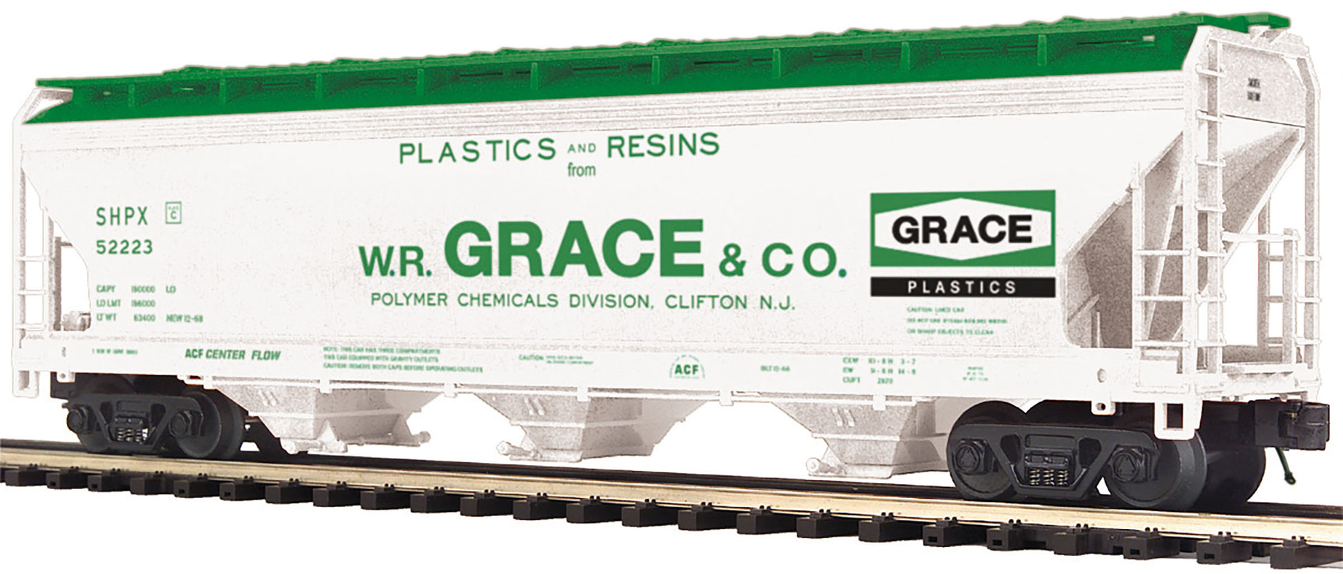MTH 20-97898 O W.R. Grace & Company 3-Bay Centerflow Hopper #52223