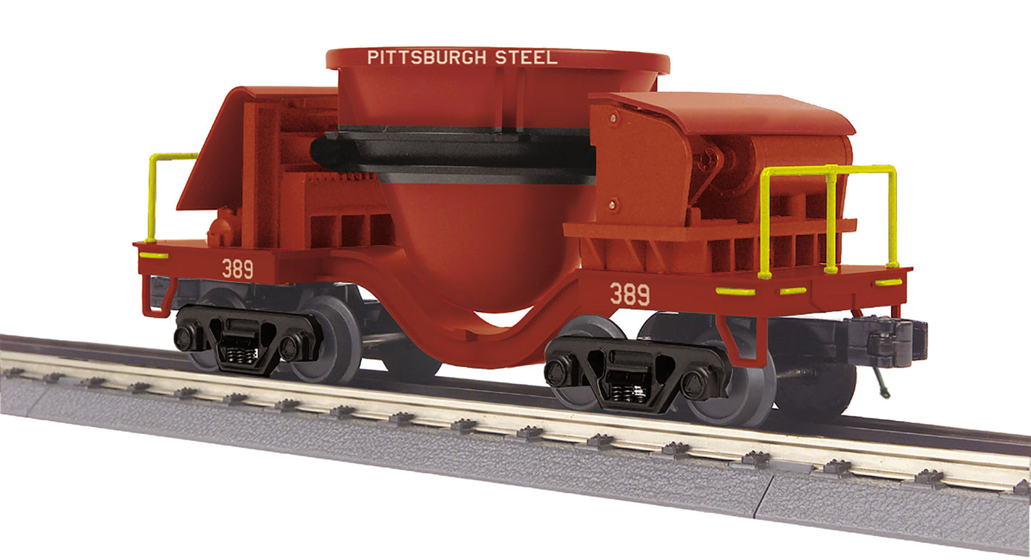MTH 30-79594 O Pittsburg Steel Slag Car in Tuscan #389
