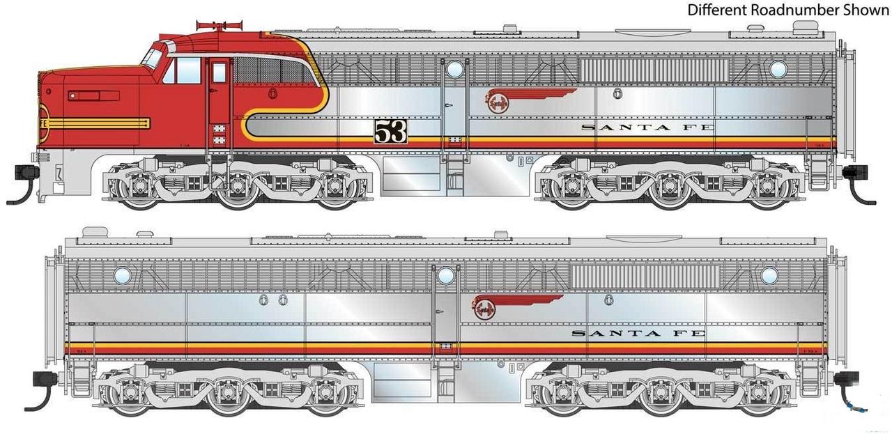 Walthers 910-10079 HO Santa Fe Alco PA - PB Set Diesel Locomotive #56L, 56A