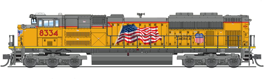 Broadway Limited 3467 N Union Pacific EMD SD70ACe Diesel Locomotive DCC #8334