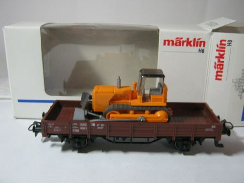 Marklin 4424 HO Scale DB Low Side Gondola Bulldozer