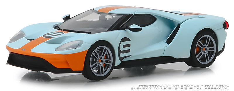 Greenlight Collectibles 86159 1:43 2019 Ford GT Heritage Edition Gulf Scheme #9