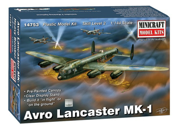 Minicraft 14753 1:144 Avro Lancaster MK-1 Aircraft Plastic Model Kit