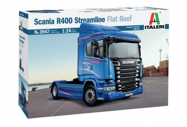 Italeri 3947 1:24 Scania R400 Streamline Flat Roof Truck Plastic Model Kit