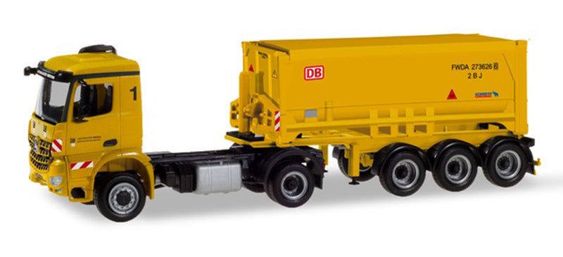 Herpa 310345 HO Leonhard Weiss Mercedes-Benz Arocs Tractor w/Schmitz Trailer #1